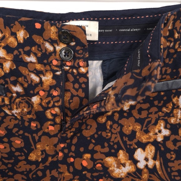 The Essential Slim by Anthropologie Women's Size 6 Brown Orange Pants Trousers - Picture 14 of 16